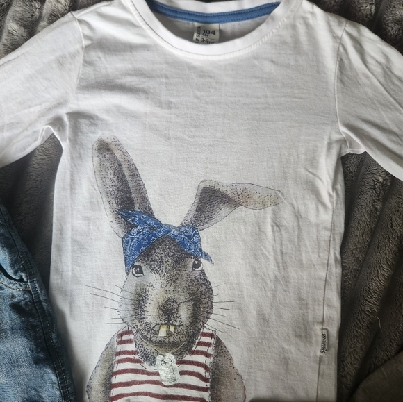 Gap Kids Easter bundle Cool Bunny Longsleve, T- Shirt, Shorts, Linen 4t - Picture 4 of 6